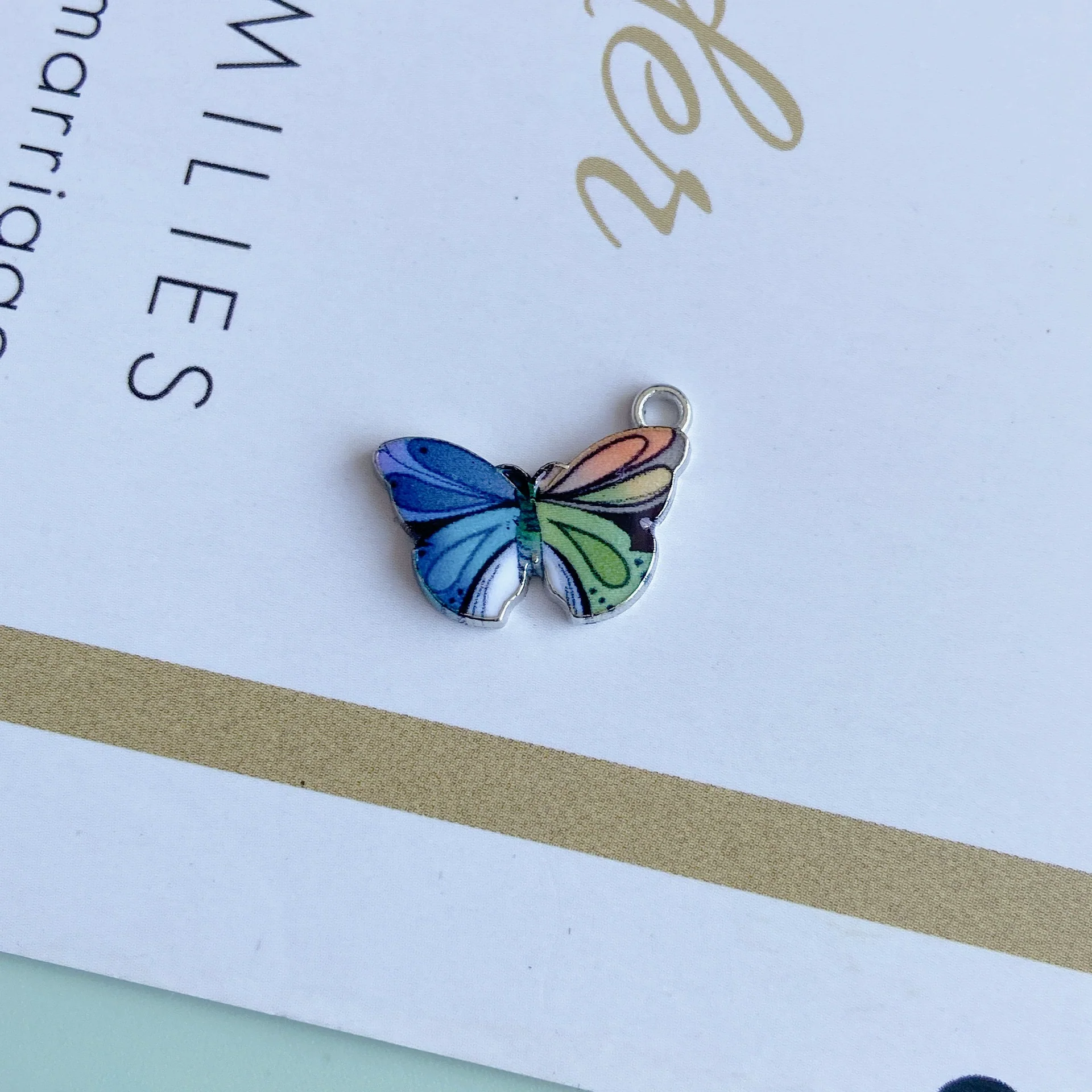 Wholesale Alloy Jewelry Accessories With Printing Butterfly Design For Fashion Retro Style - Image 13
