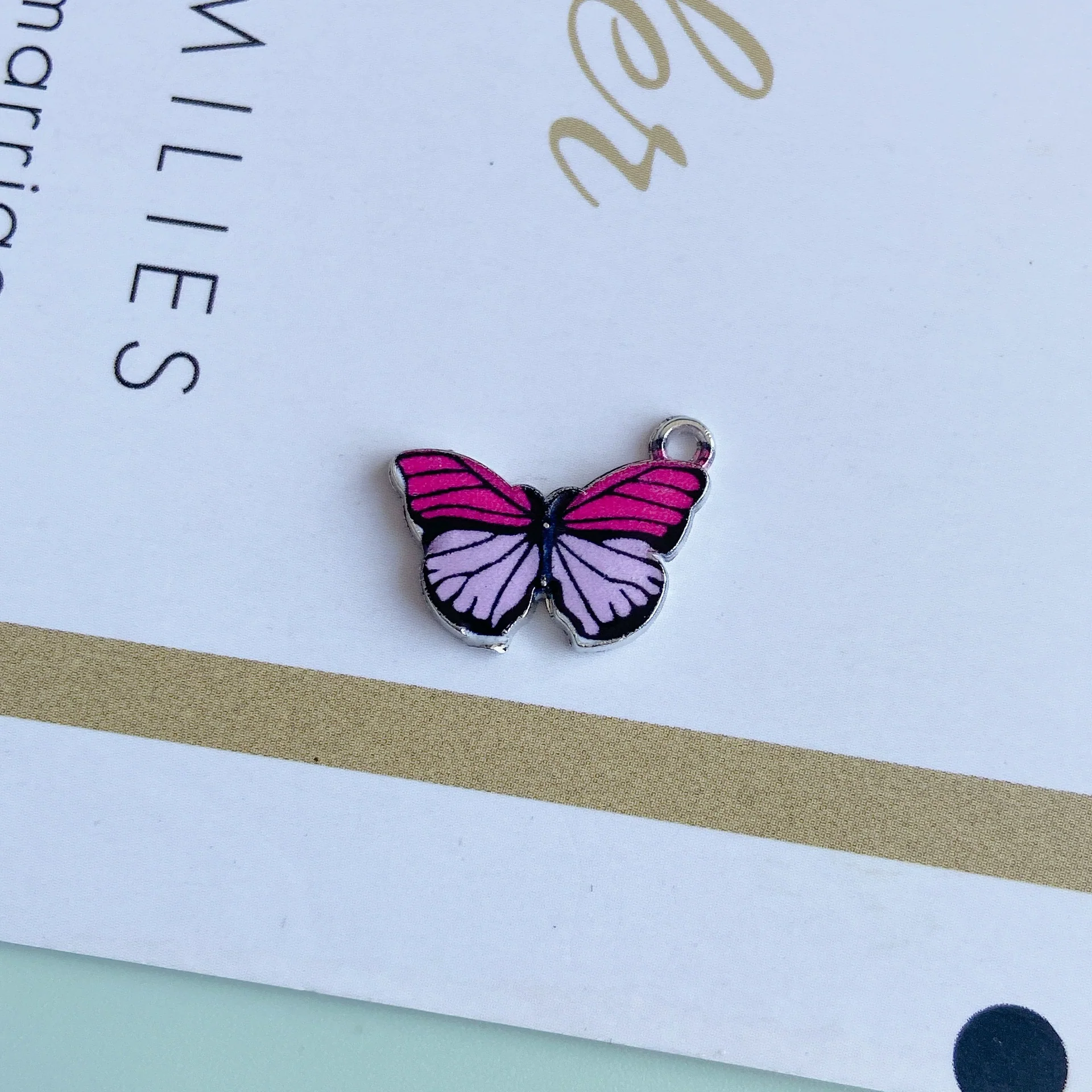 Wholesale Alloy Jewelry Accessories With Printing Butterfly Design For Fashion Retro Style - Image 15