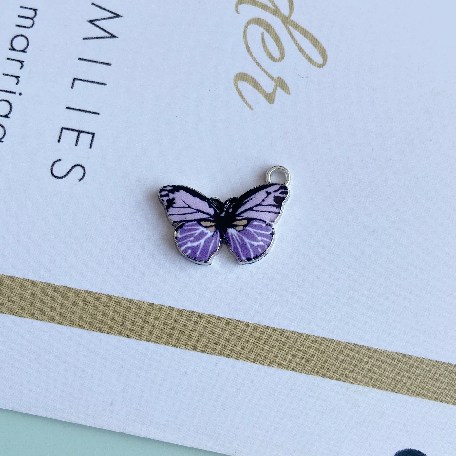 Wholesale Alloy Jewelry Accessories With Printing Butterfly Design For Fashion Retro Style - Image 6