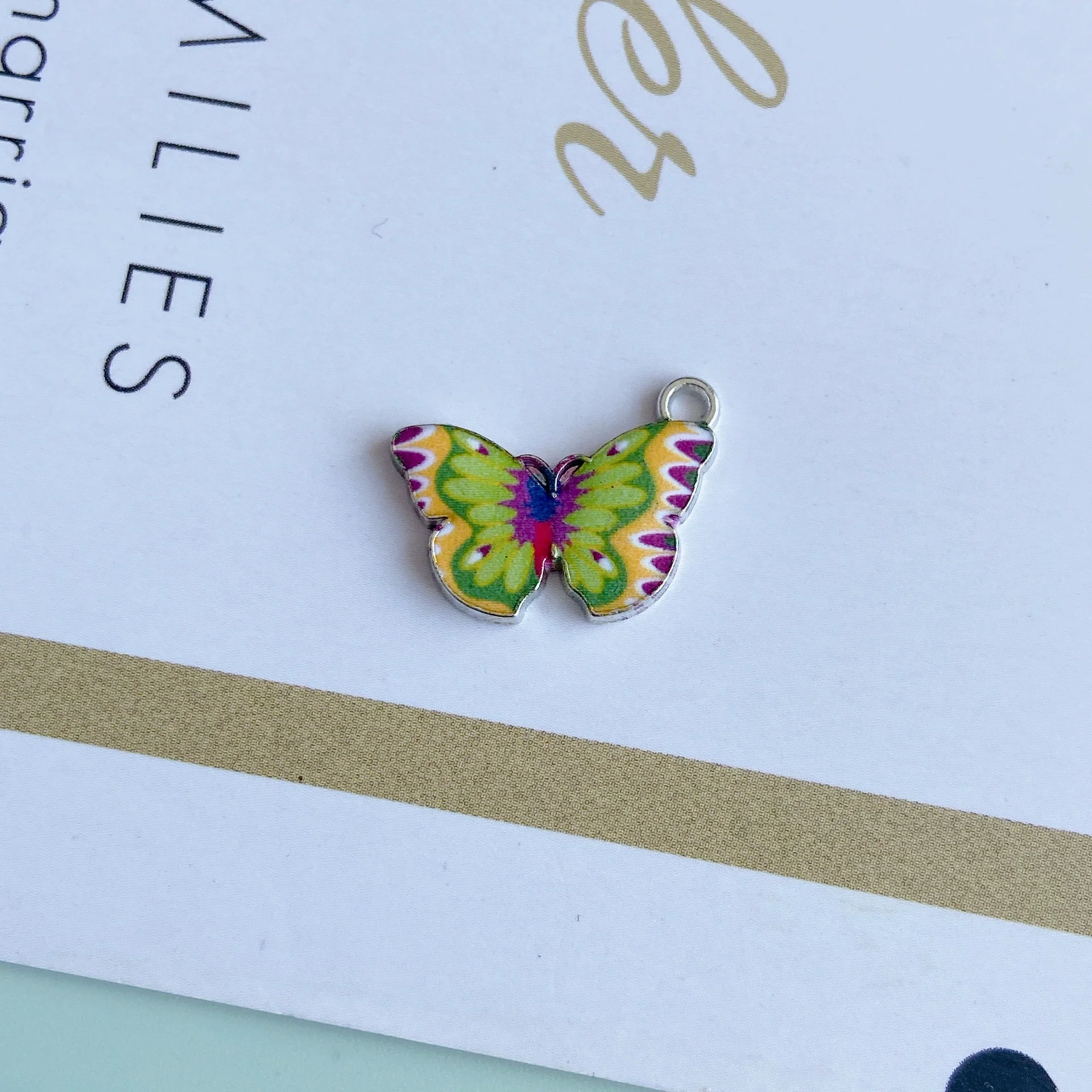 Wholesale Alloy Jewelry Accessories With Printing Butterfly Design For Fashion Retro Style - Image 9