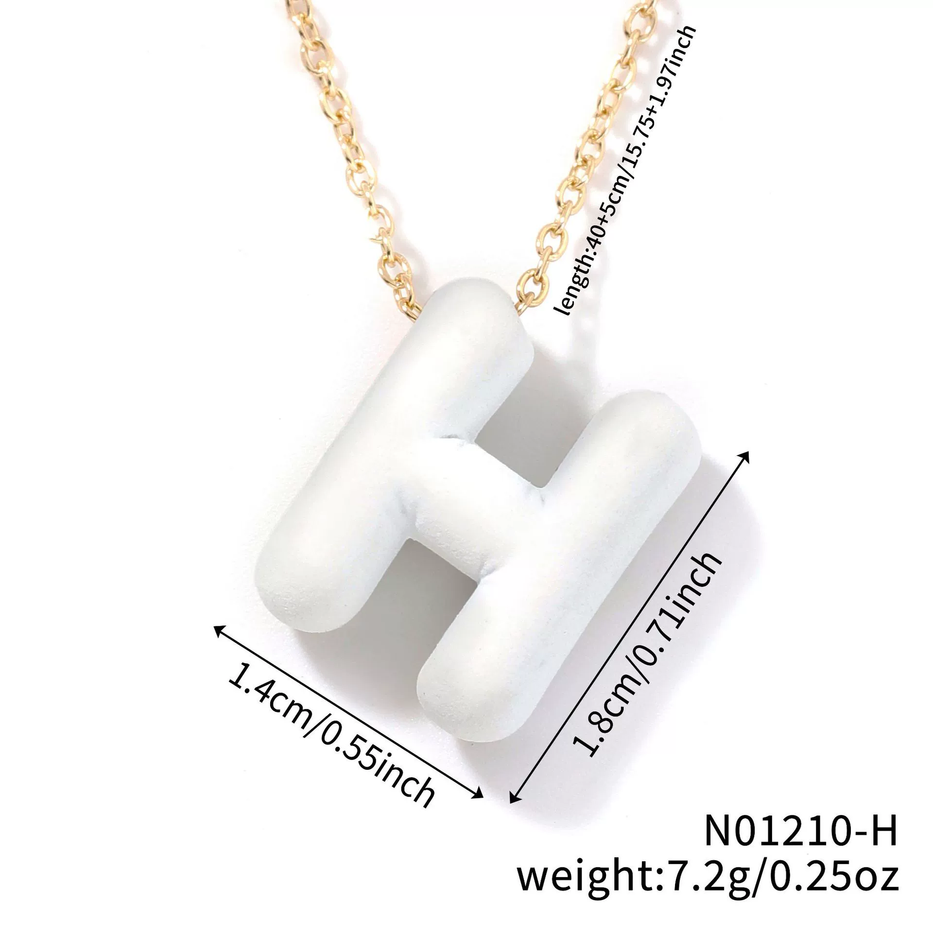 Wholesale Alloy Letter Pendant Necklace With O Chain And Electroplating Light Luxury Style - Image 13
