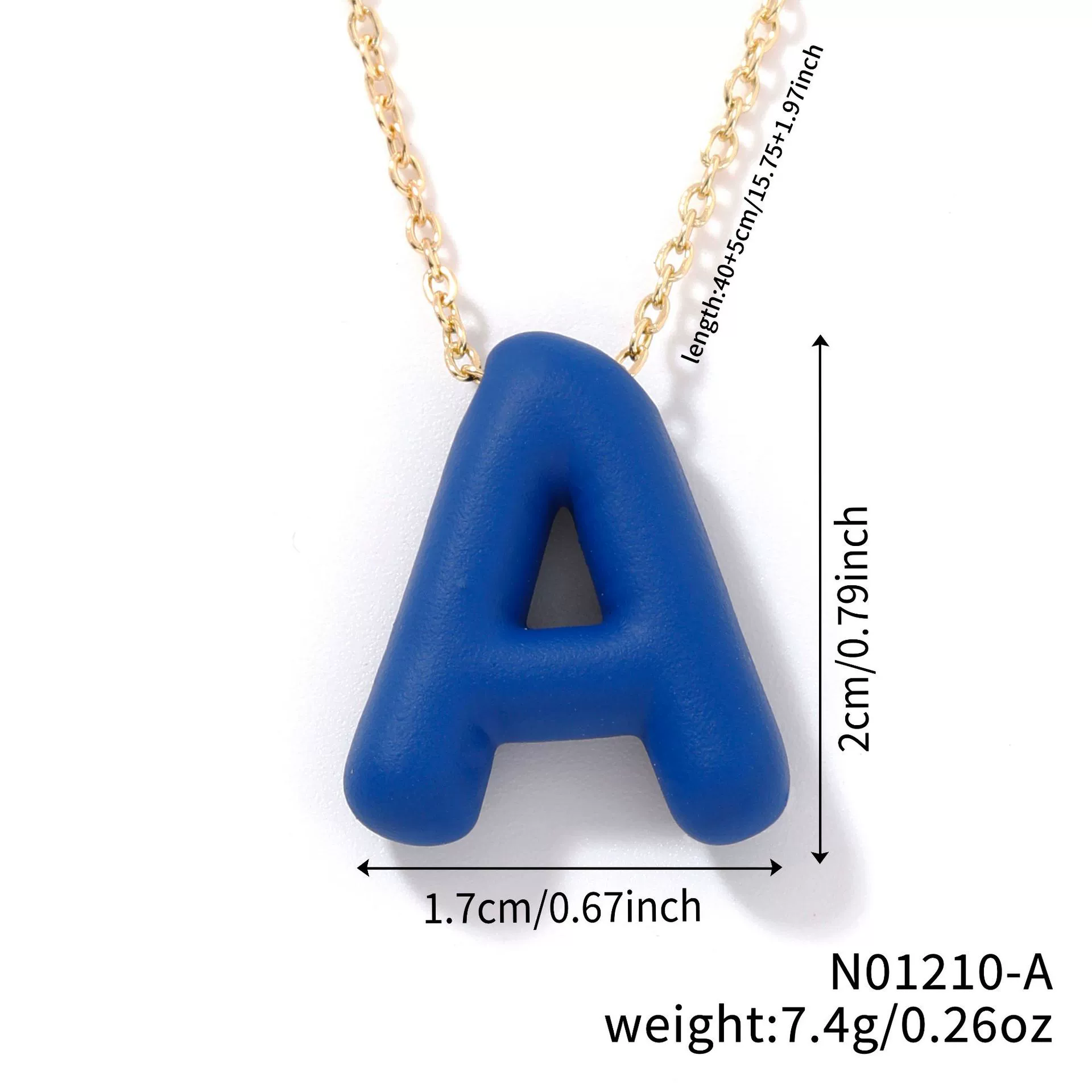 Wholesale Alloy Letter Pendant Necklace With O Chain And Electroplating Light Luxury Style - Image 6