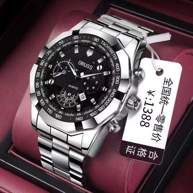 Wholesale Alloy Men's Business Style Round Dial Waterproof Luminous Watch - Image 2