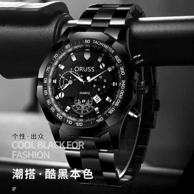Wholesale Alloy Men's Business Style Round Dial Waterproof Luminous Watch - Image 3