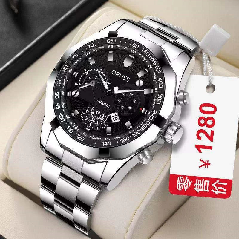 Wholesale Alloy Men's Business Style Round Dial Waterproof Luminous Watch - Image 6