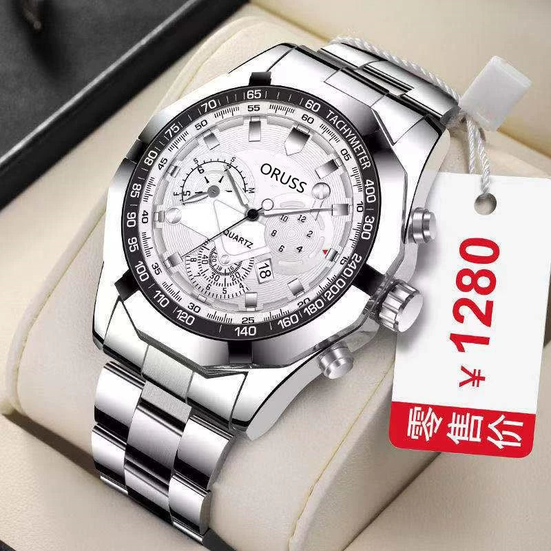 Wholesale Alloy Men's Business Style Round Dial Waterproof Luminous Watch - Image 8