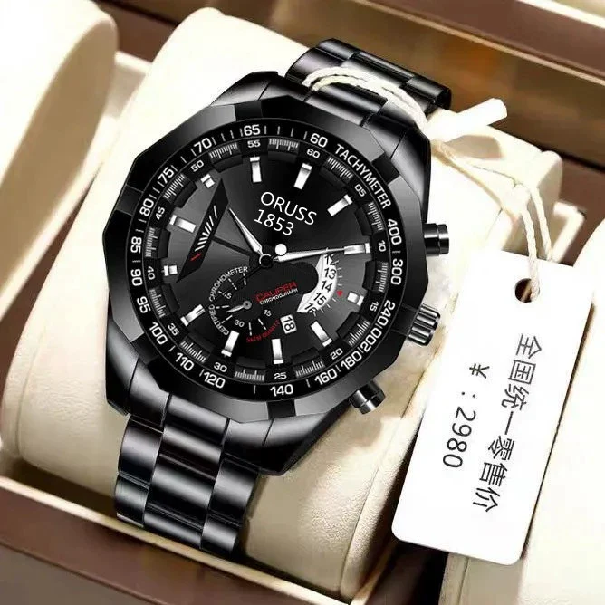 Wholesale Alloy Men's Business Style Round Dial Waterproof Luminous Watch - Image 9