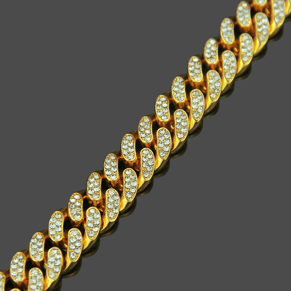 Wholesale Alloy Men's Diamond Inlaid Geometric Hiphop Style Bracelet - Image 3