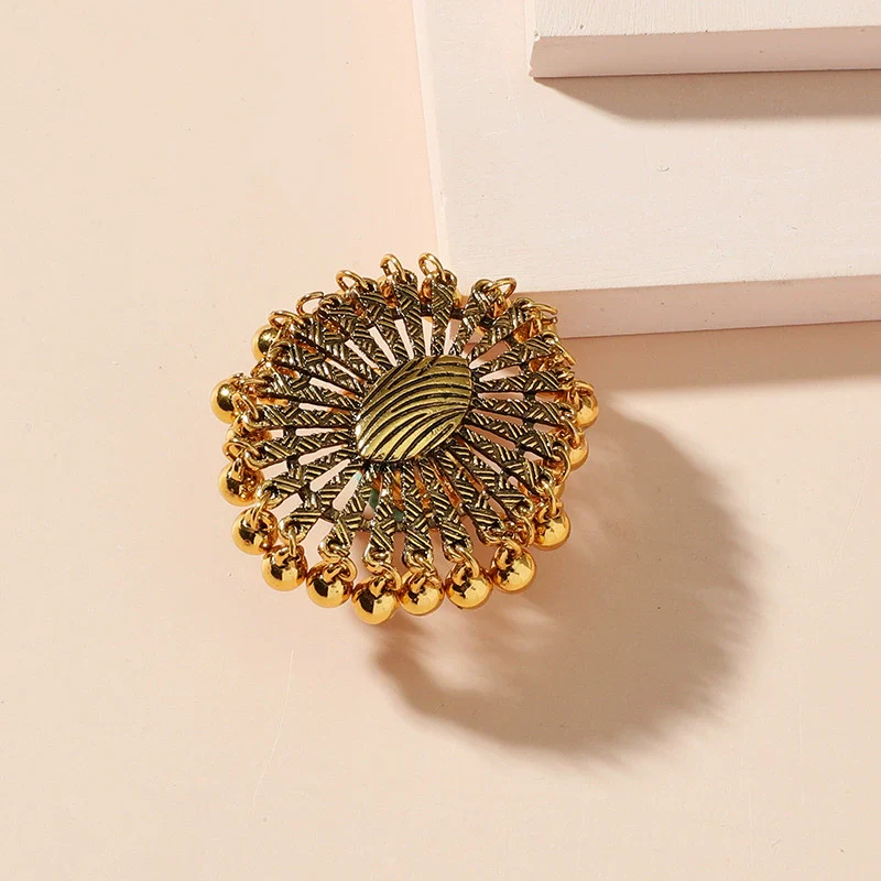 Wholesale Alloy Oval Opening Adjustable Ring Retro Exaggerated Personality Electroplated - Image 2