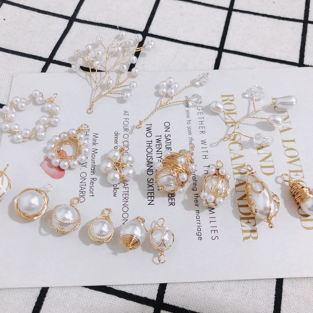 Wholesale Alloy Pearl Tassel Pendant Earrings Jewelry Accessories - Image 4