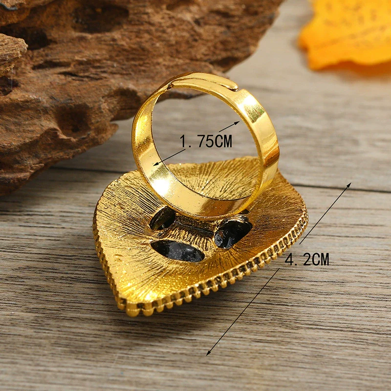 Wholesale Alloy Retro Diamondencrusted Turtle Ring For Women - Image 4