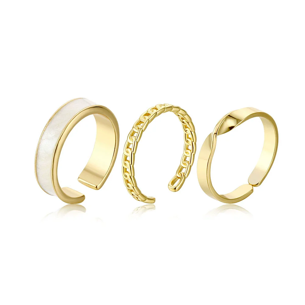 Wholesale Alloy Retro Geometric Animal Style Oil Dripping Butterfly Ring Set With Electroplating For Women - Image 12
