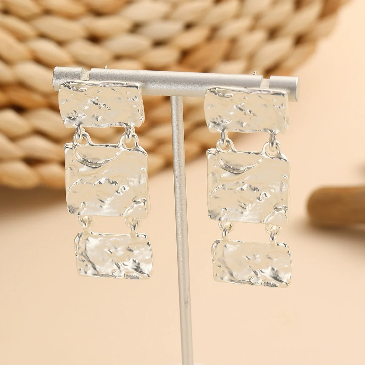 Wholesale Alloy Retro Geometric Earrings With Electroplating For Women - Image 4