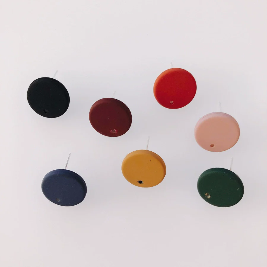Wholesale Alloy Round Earrings With Spray Paint And Baking Paint Treatment Diy Jewelry Accessories