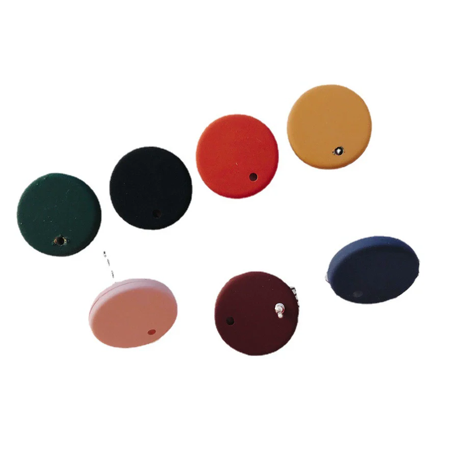 Wholesale Alloy Round Earrings With Spray Paint And Baking Paint Treatment Diy Jewelry Accessories - Image 5