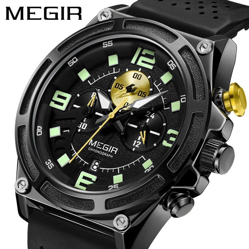 Wholesale Alloy Sports Multifunctional Luminous Waterproof Quartz Watch For Men With Round Dial