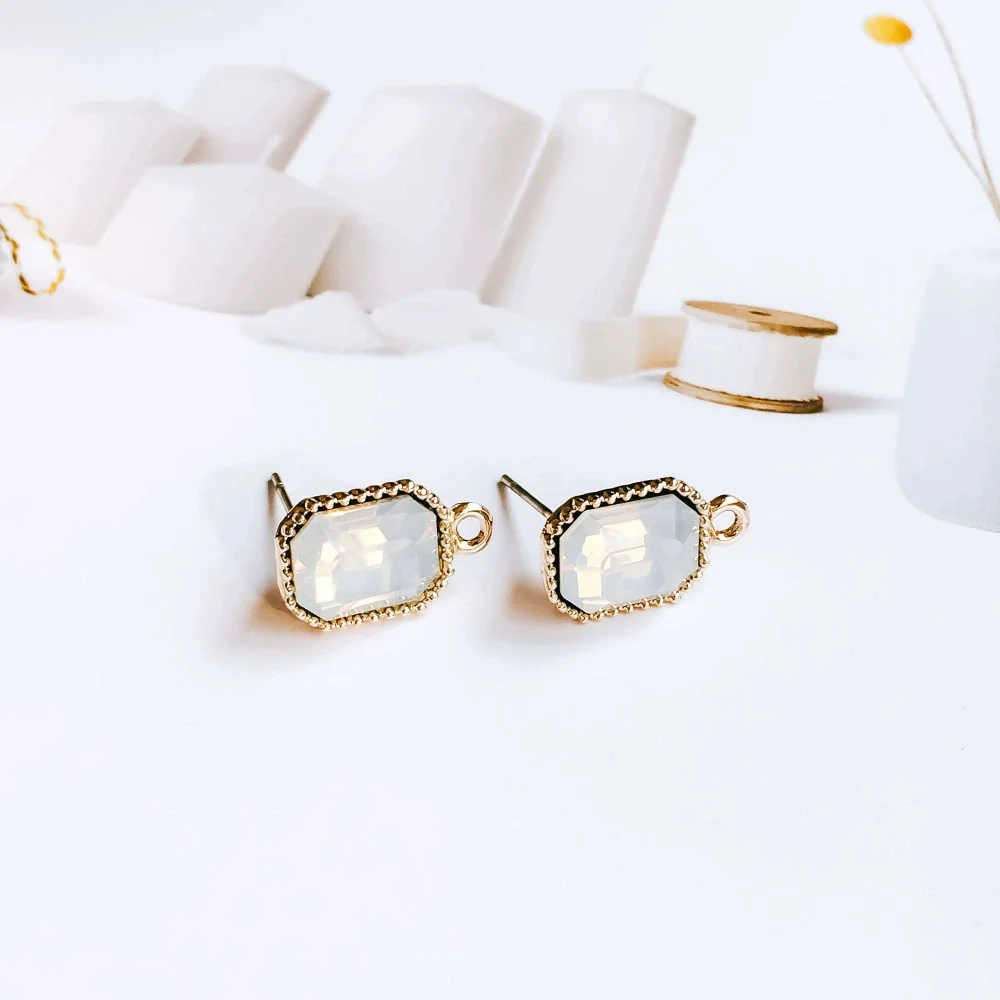 Wholesale Alloy Square Electroplated Earrings For Female As Allmatch Niche Jewelry Accessories - Image 6