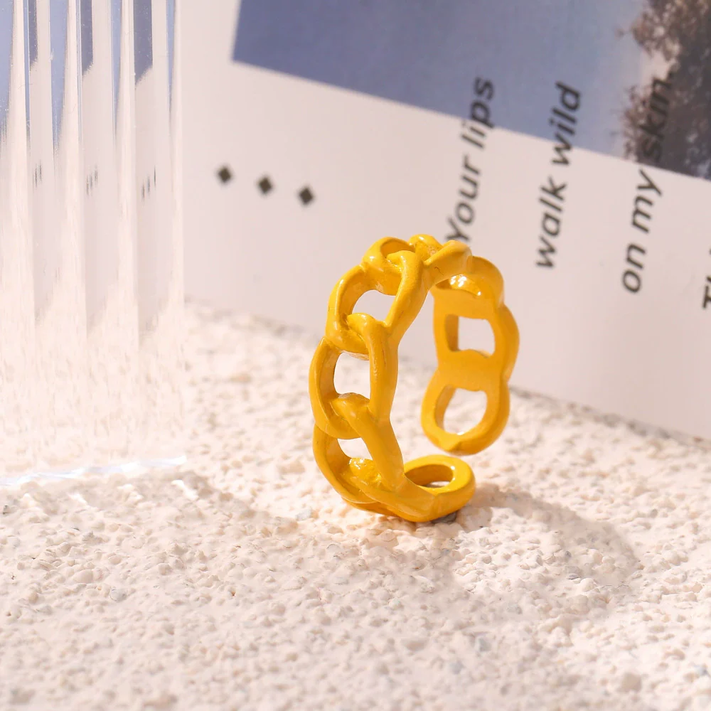 Wholesale Alloy Threaded Twist Ring Niche Style Geometric Pattern Electroplated - Image 4