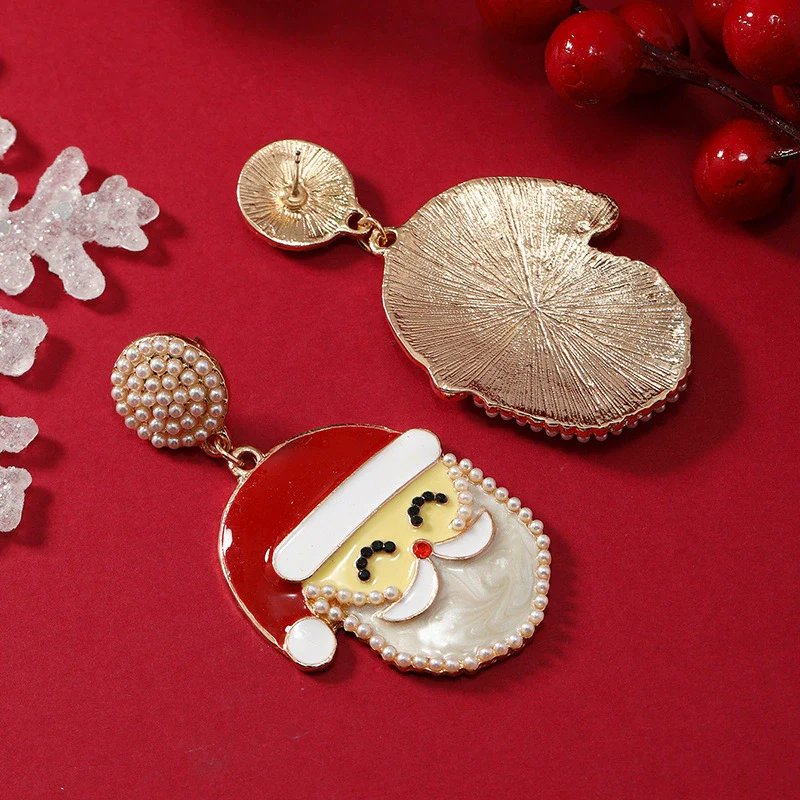 Wholesale Alloy Ushaped Cartoon Characters Christmas Theme Earrings For Women - Image 4