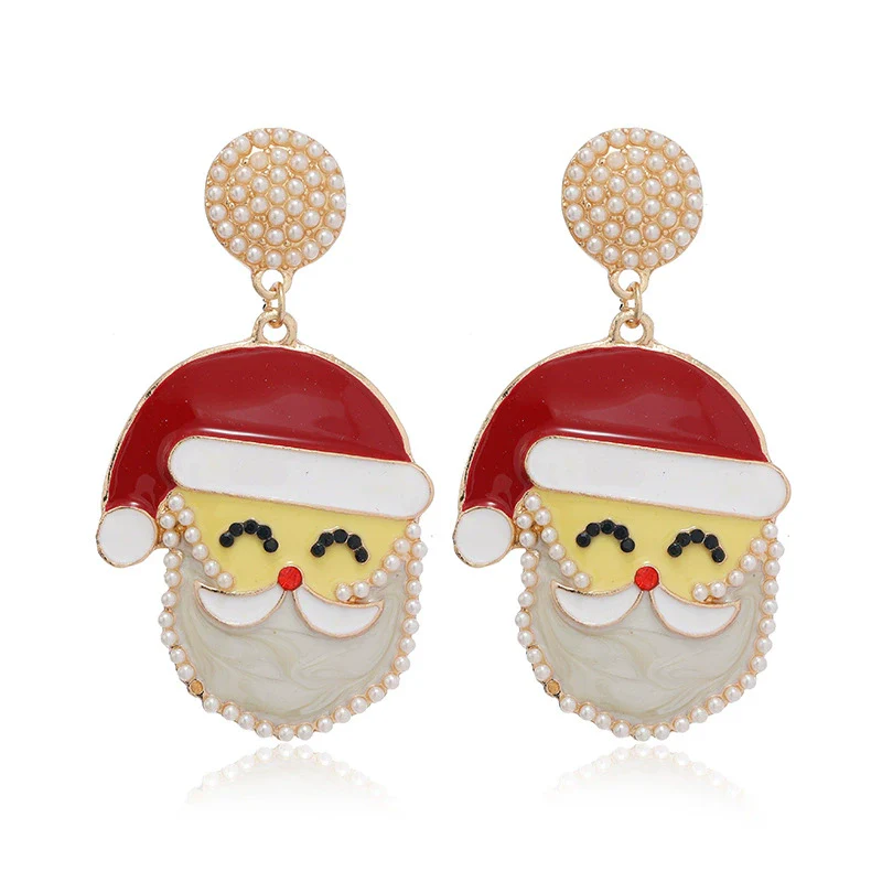 Wholesale Alloy Ushaped Cartoon Characters Christmas Theme Earrings For Women - Image 5