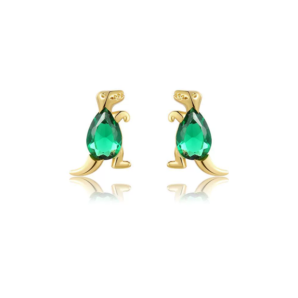 Wholesale Animal Style Zircon Earrings For Women Environmental Protection Copper With 925 Silver Needle And Real Gold Plating - Image 12