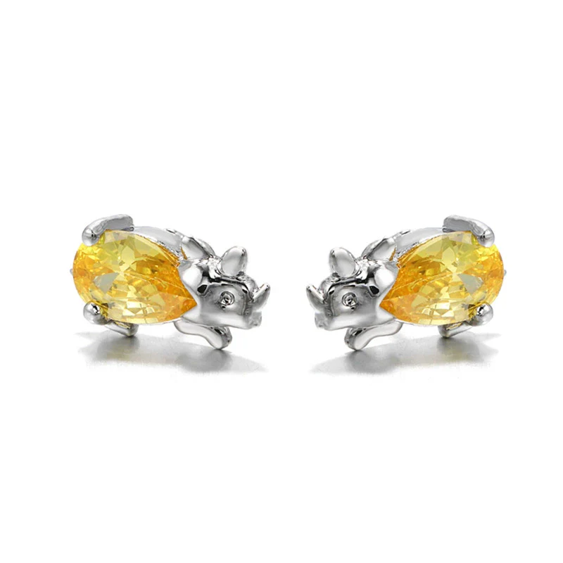 Wholesale Animal Style Zircon Earrings For Women Environmental Protection Copper With 925 Silver Needle And Real Gold Plating - Image 16