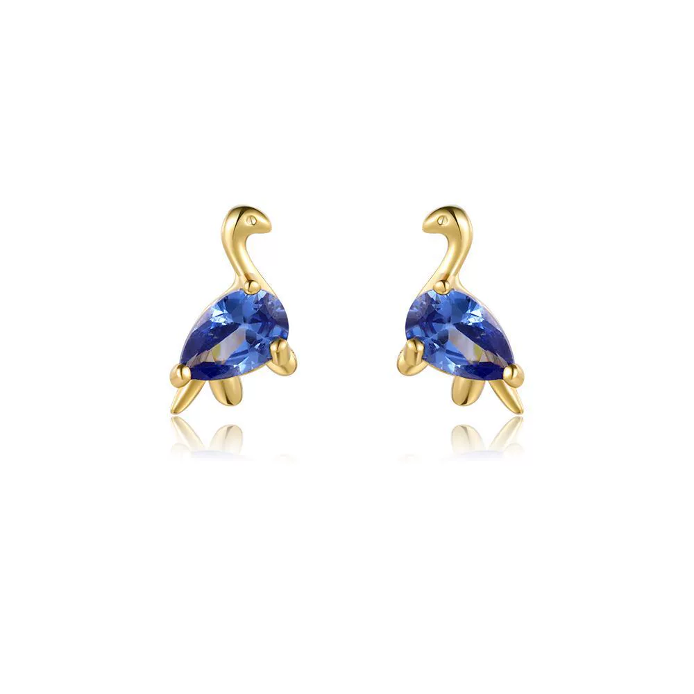 Wholesale Animal Style Zircon Earrings For Women Environmental Protection Copper With 925 Silver Needle And Real Gold Plating - Image 6