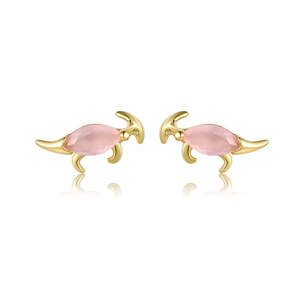 Wholesale Animal Style Zircon Earrings For Women Environmental Protection Copper With 925 Silver Needle And Real Gold Plating - Image 7