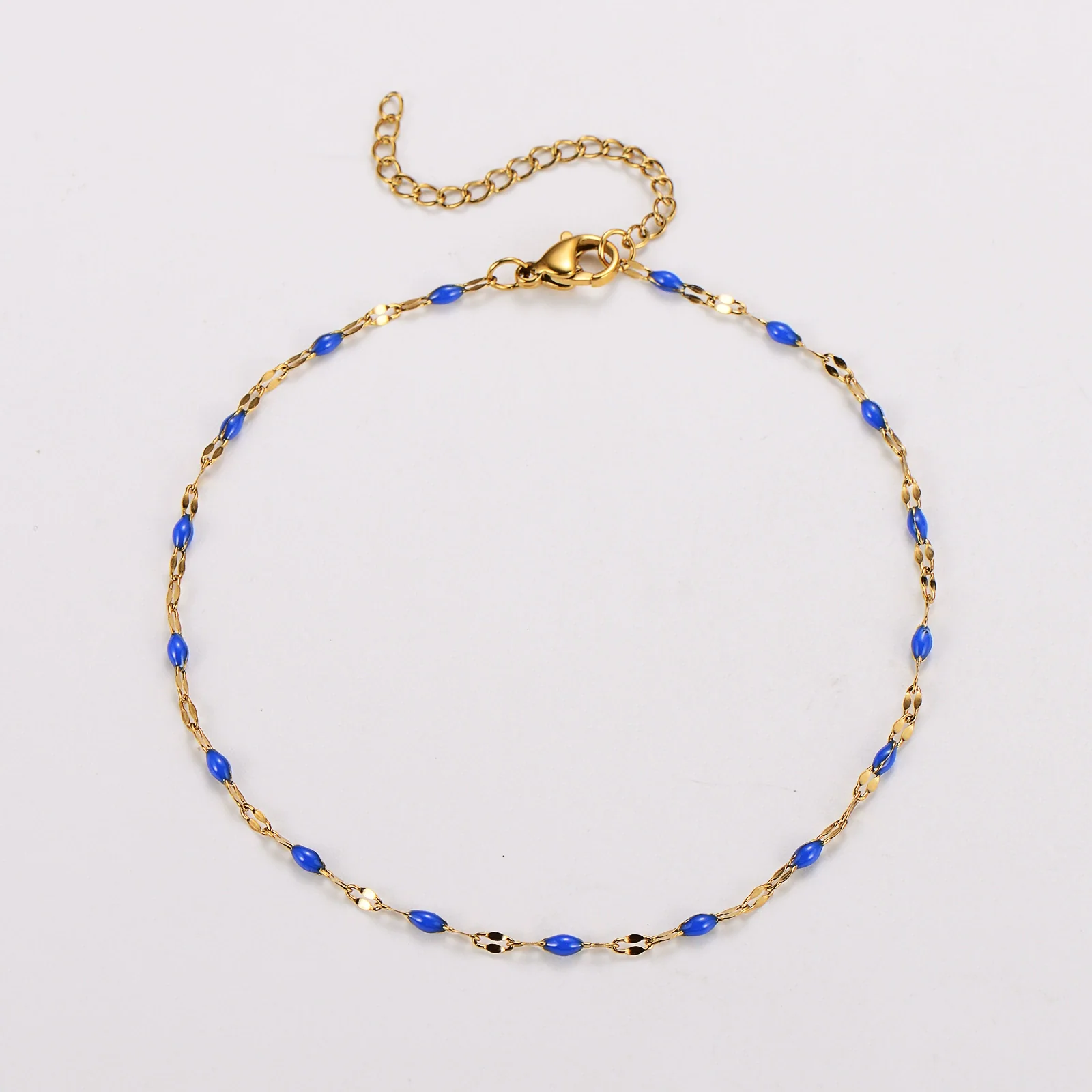 Wholesale Anklet Stainless Steel Geometric Ushaped Electroplated Lip Chain For Women - Image 29