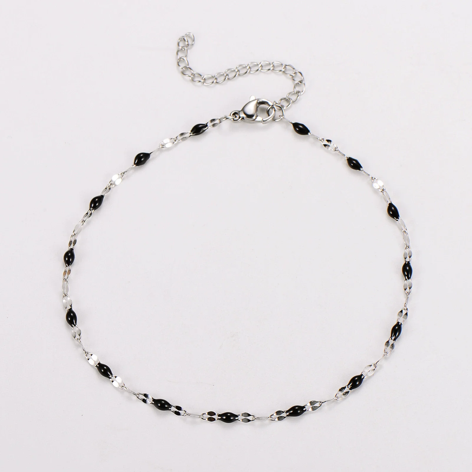 Wholesale Anklet Stainless Steel Geometric Ushaped Electroplated Lip Chain For Women - Image 8