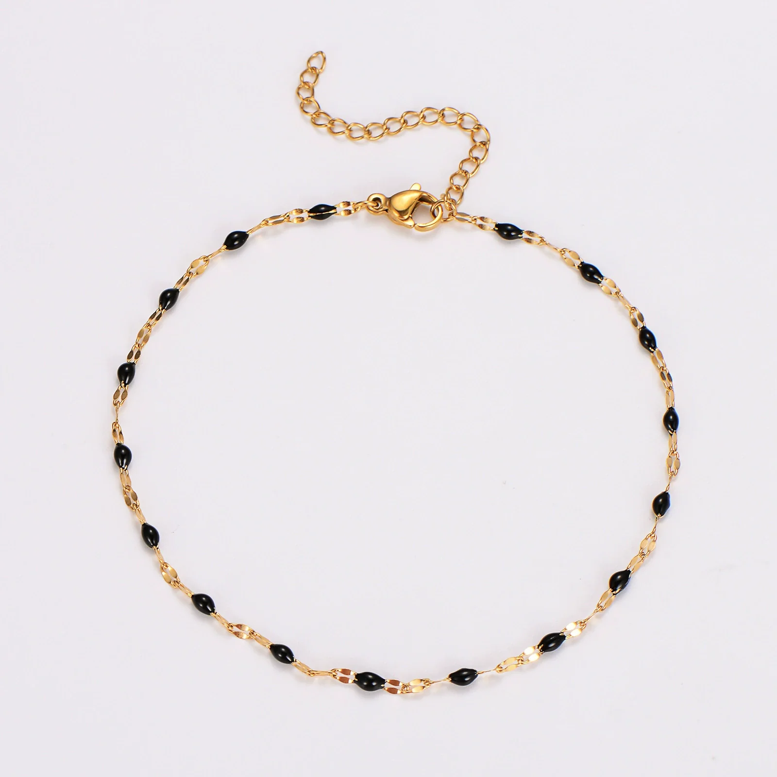 Wholesale Anklet Stainless Steel Geometric Ushaped Electroplated Lip Chain For Women - Image 9