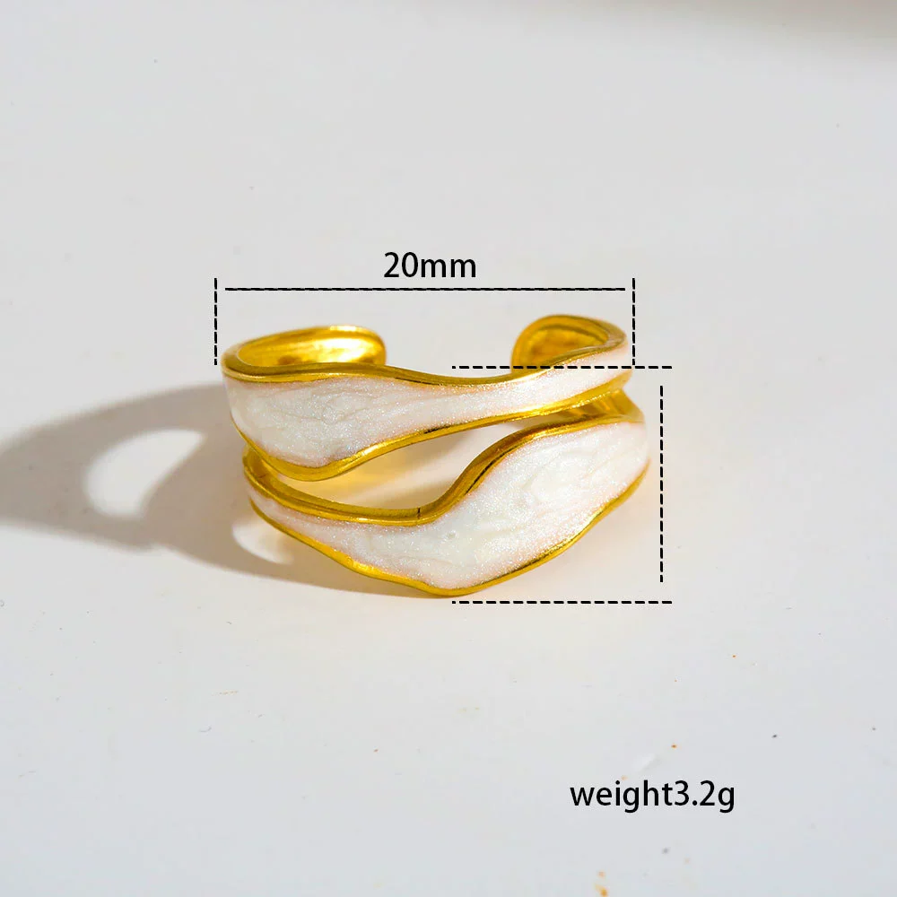 Wholesale Antiallergic Fairy Style Heart Shape Geometric Titanium Steel Electroplated Ring Set For Men And Women - Image 10