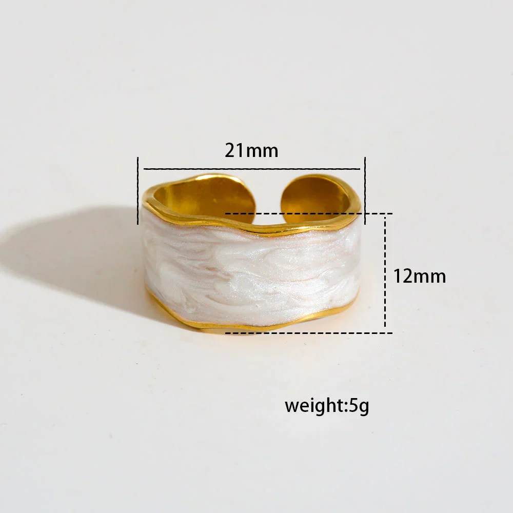 Wholesale Antiallergic Fairy Style Heart Shape Geometric Titanium Steel Electroplated Ring Set For Men And Women - Image 4