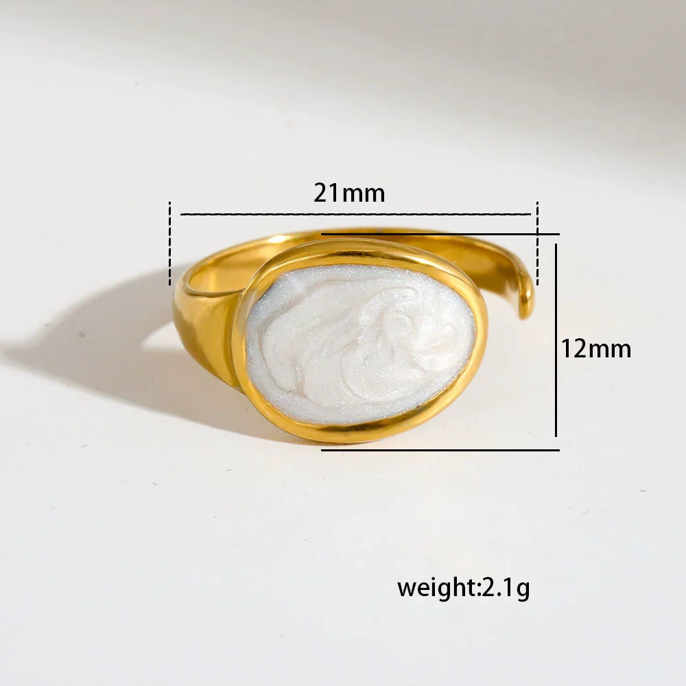 Wholesale Antiallergic Fairy Style Heart Shape Geometric Titanium Steel Electroplated Ring Set For Men And Women - Image 5
