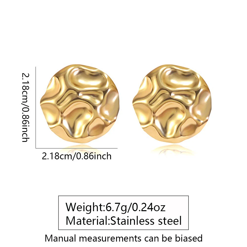 Wholesale Asymmetrical Geometric Medieval Style Electroplated Stainless Steel Earrings For Women - Image 6