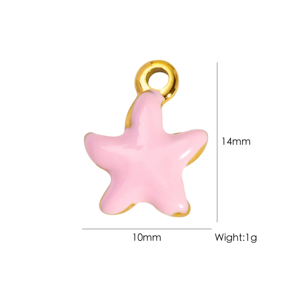 Wholesale Beach Wind Pendant Accessories Animal Style Starfish Shell 304 Stainless Steel Electroplated - Image 22