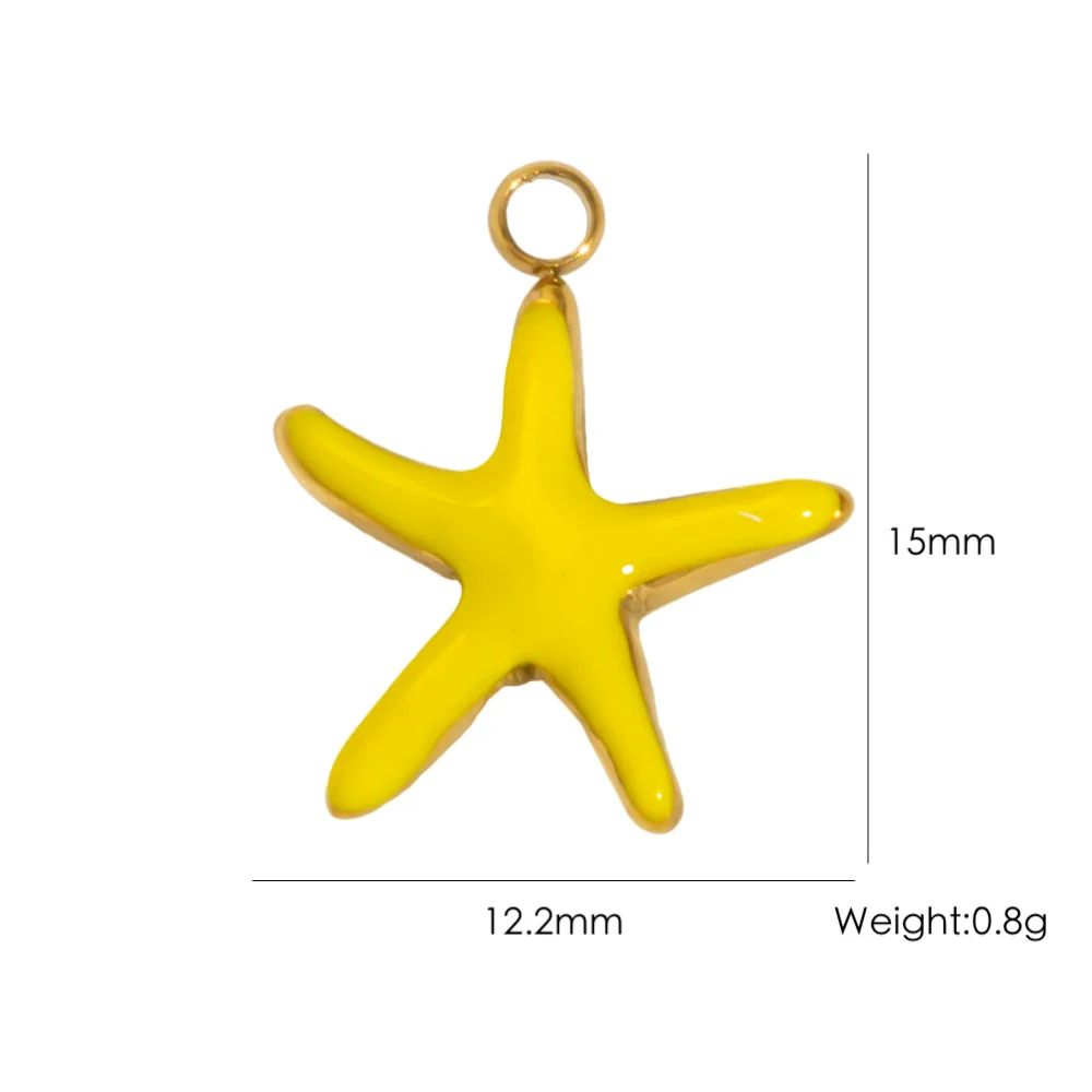 Wholesale Beach Wind Pendant Accessories Animal Style Starfish Shell 304 Stainless Steel Electroplated - Image 28