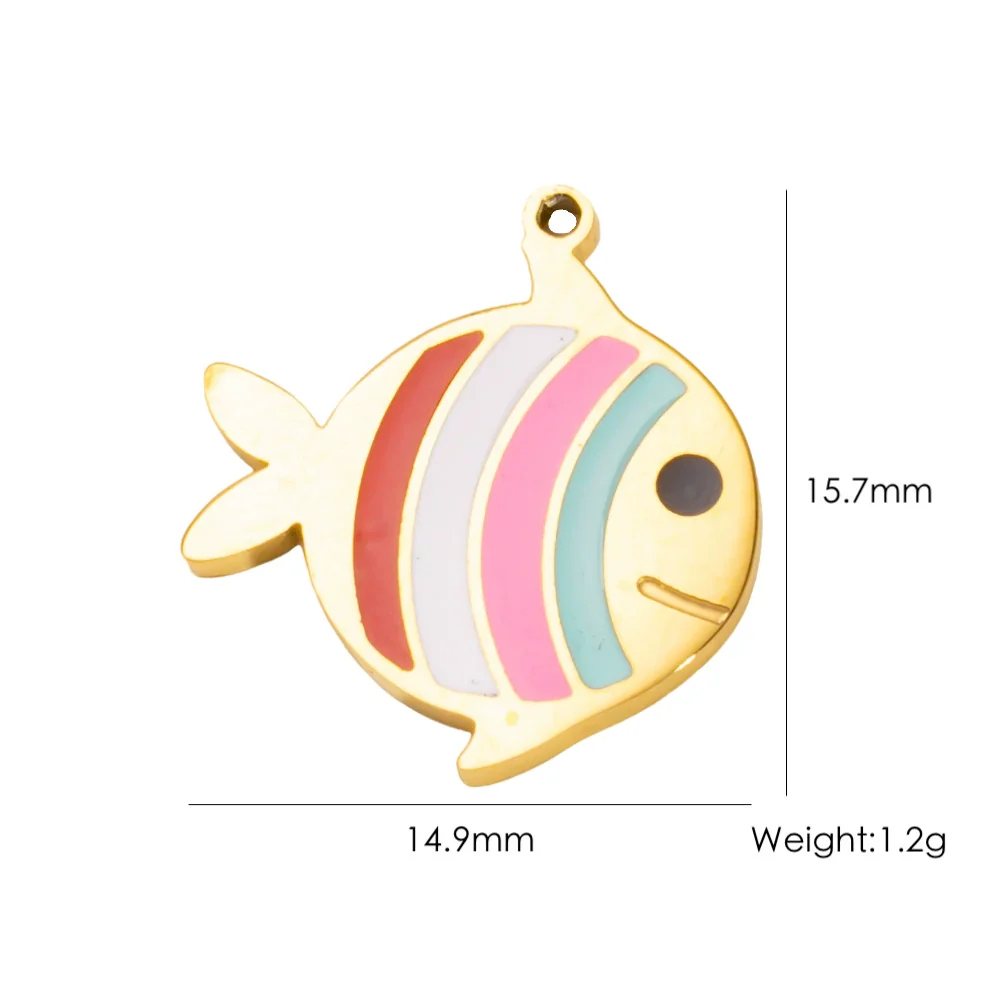 Wholesale Beach Wind Pendant Accessories Animal Style Starfish Shell 304 Stainless Steel Electroplated - Image 33