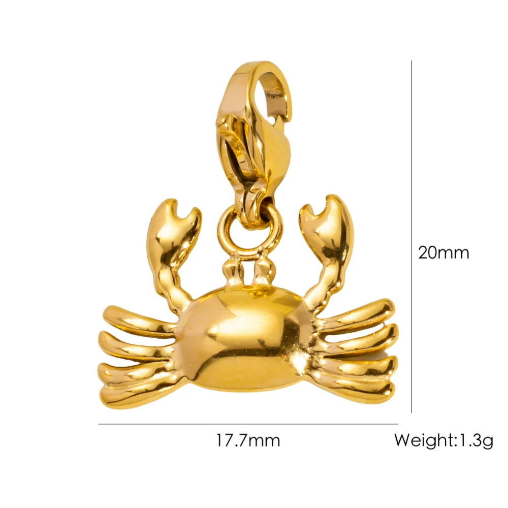 Wholesale Beach Wind Pendant Accessories Animal Style Starfish Shell 304 Stainless Steel Electroplated - Image 50