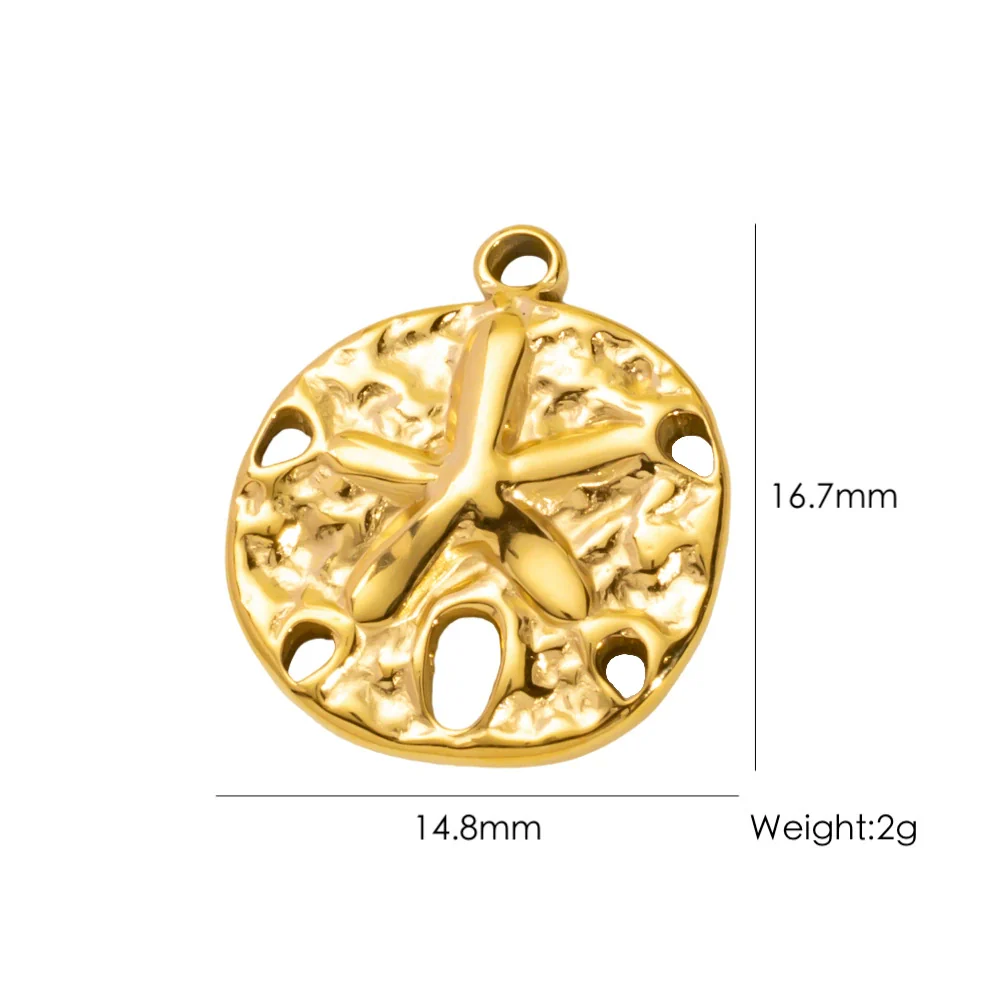 Wholesale Beach Wind Pendant Accessories Animal Style Starfish Shell 304 Stainless Steel Electroplated - Image 52