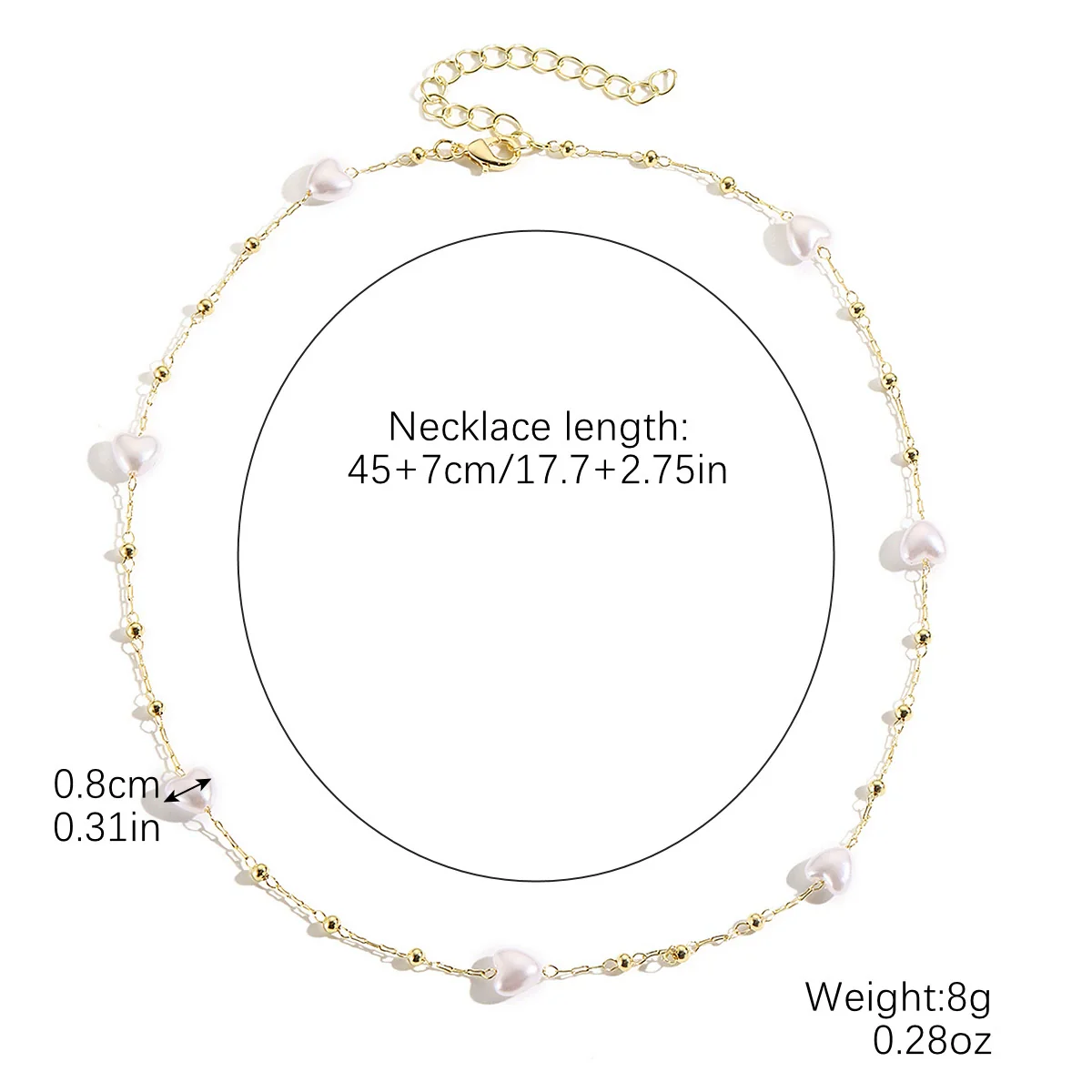 Wholesale Beaded Alloy Necklace Electroplated Geometric Style Women's Clavicle Chain - Image 12