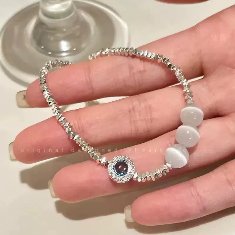 Wholesale Beaded Pearl Cat's Eye Bracelet For Women Copper Alloy With Flower Bow Star Pattern Electroplating - Image 12