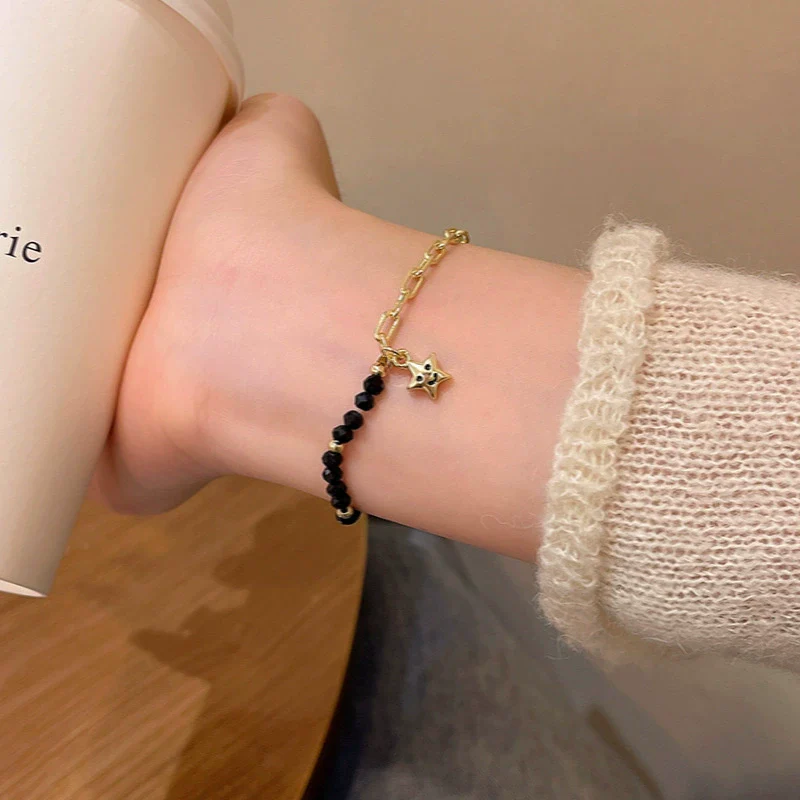 Wholesale Beaded Pearl Cat's Eye Bracelet For Women Copper Alloy With Flower Bow Star Pattern Electroplating - Image 43