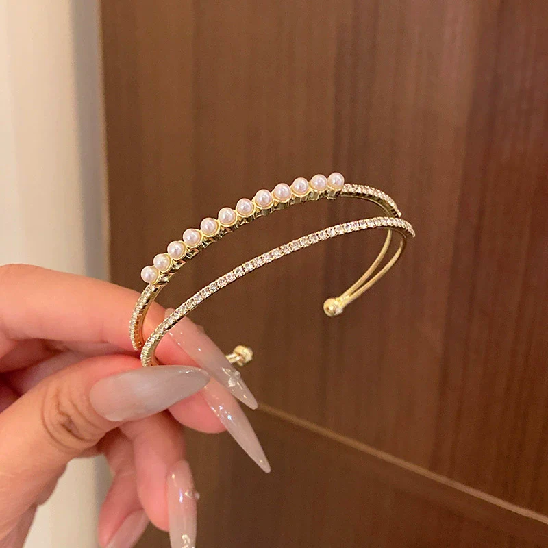 Wholesale Beaded Pearl Cat's Eye Bracelet For Women Copper Alloy With Flower Bow Star Pattern Electroplating - Image 55