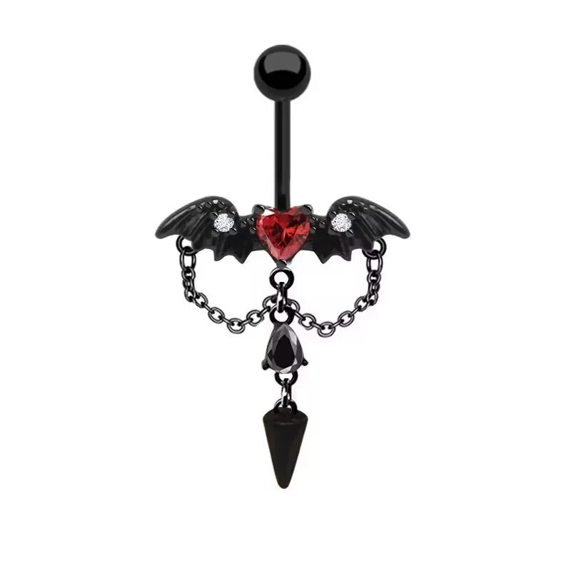 Wholesale Belly Button Ring Chain Jewelry Zinc Alloy Heart Shaped Puncture Jewelry Unisex - Image 7