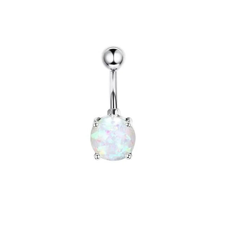 Wholesale Belly Button Ring Set Stainless Steel Inlaid Zircon Heart Shape For Women - Image 13