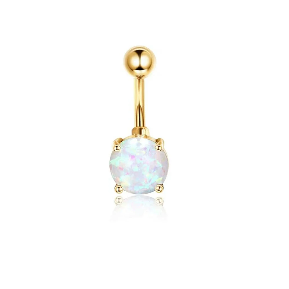 Wholesale Belly Button Ring Set Stainless Steel Inlaid Zircon Heart Shape For Women - Image 14