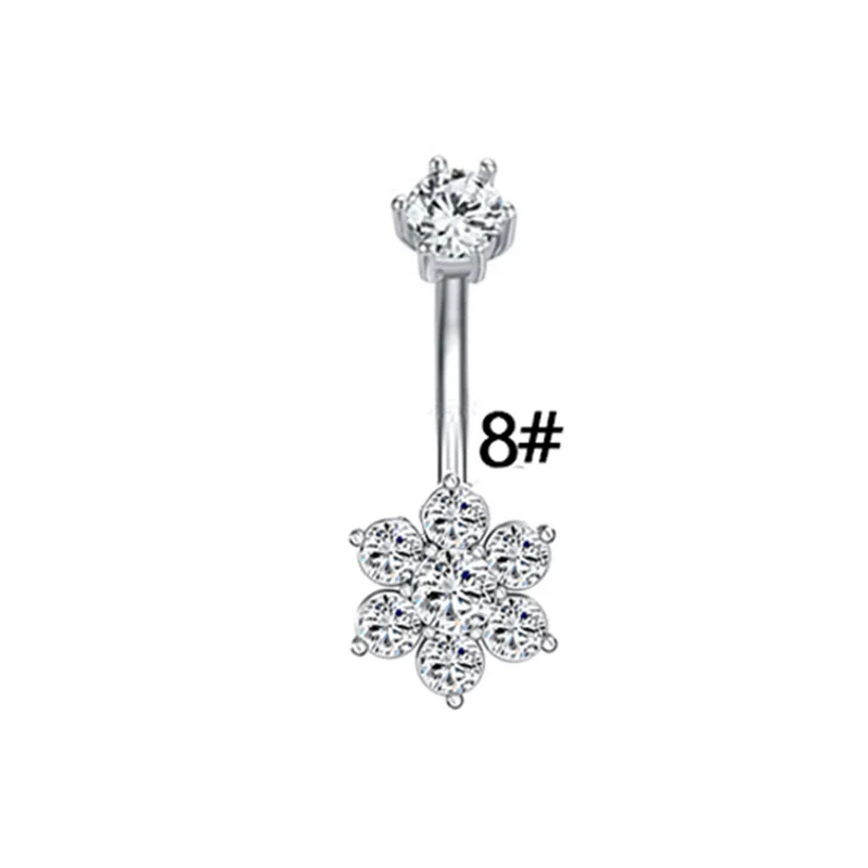 Wholesale Belly Button Ring Stainless Steel Heart Zircon Design - Image 10