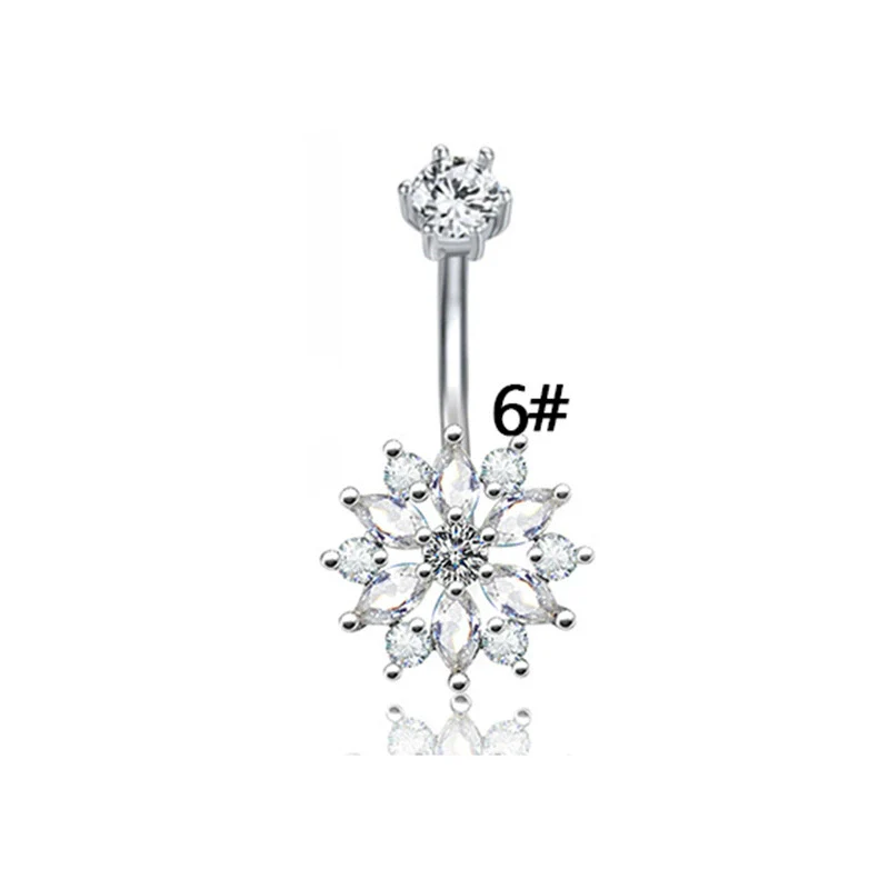 Wholesale Belly Button Ring Stainless Steel Heart Zircon Design - Image 8