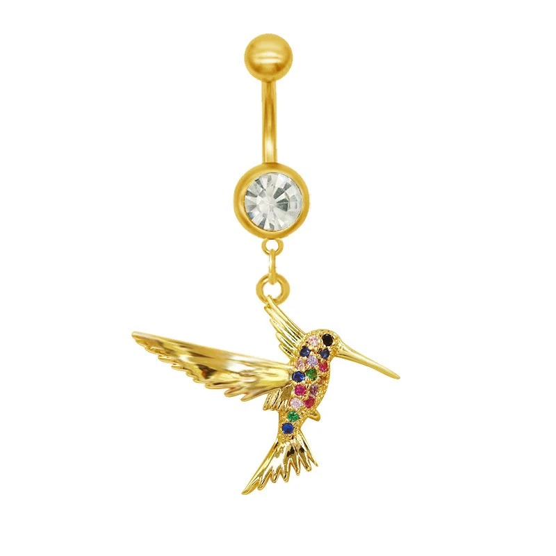 Wholesale Belly Button Ring Zinc Alloy Heart Shape Cute Owl And Sunflower Style - Image 8